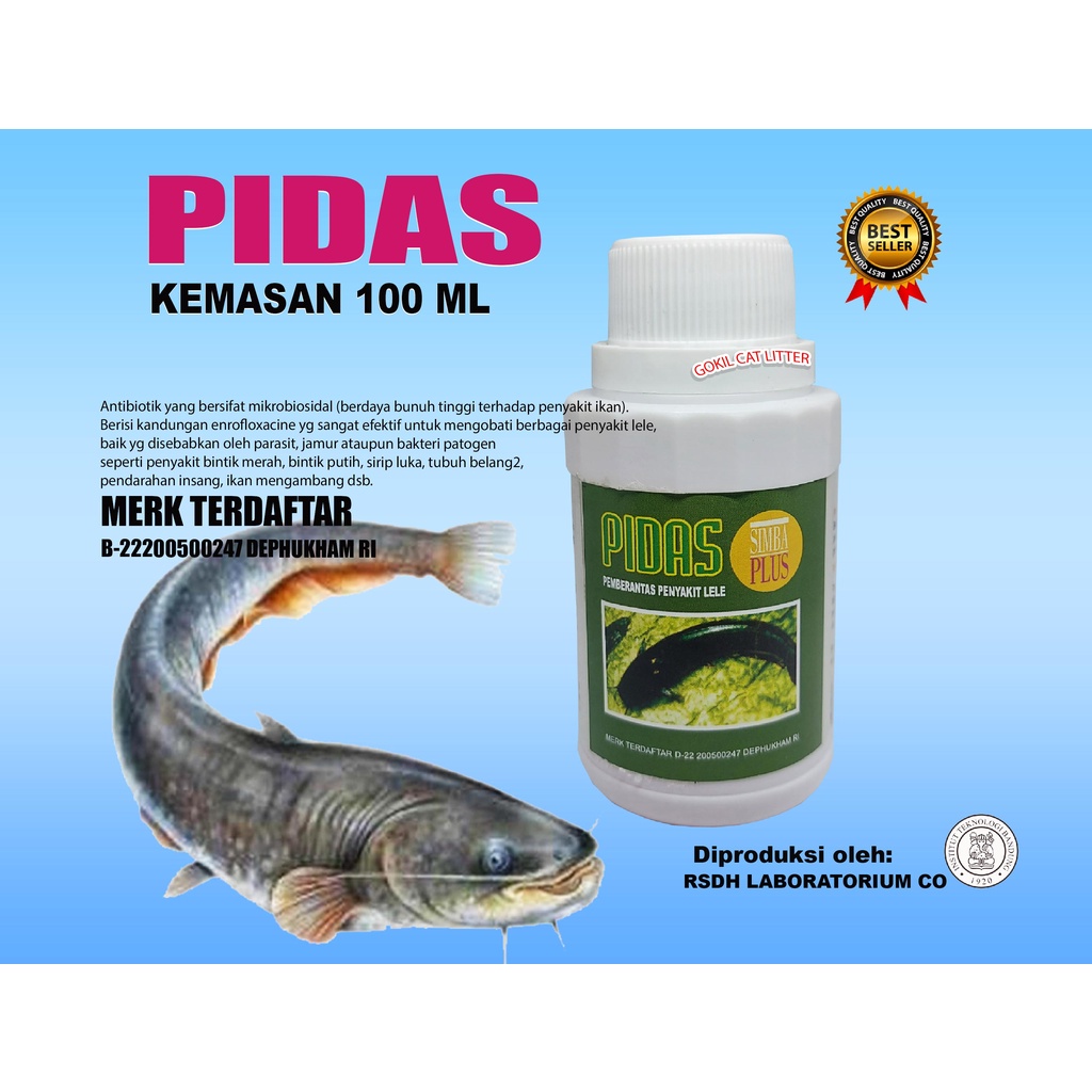 PIDAS-0BAT JAMUR IKAN-ANTIBIOTIK PEMBERANTAS PENYAKIT IKAN-OBAT IKAN-VITAMIN IKAN-PENGGEMUK IKAN