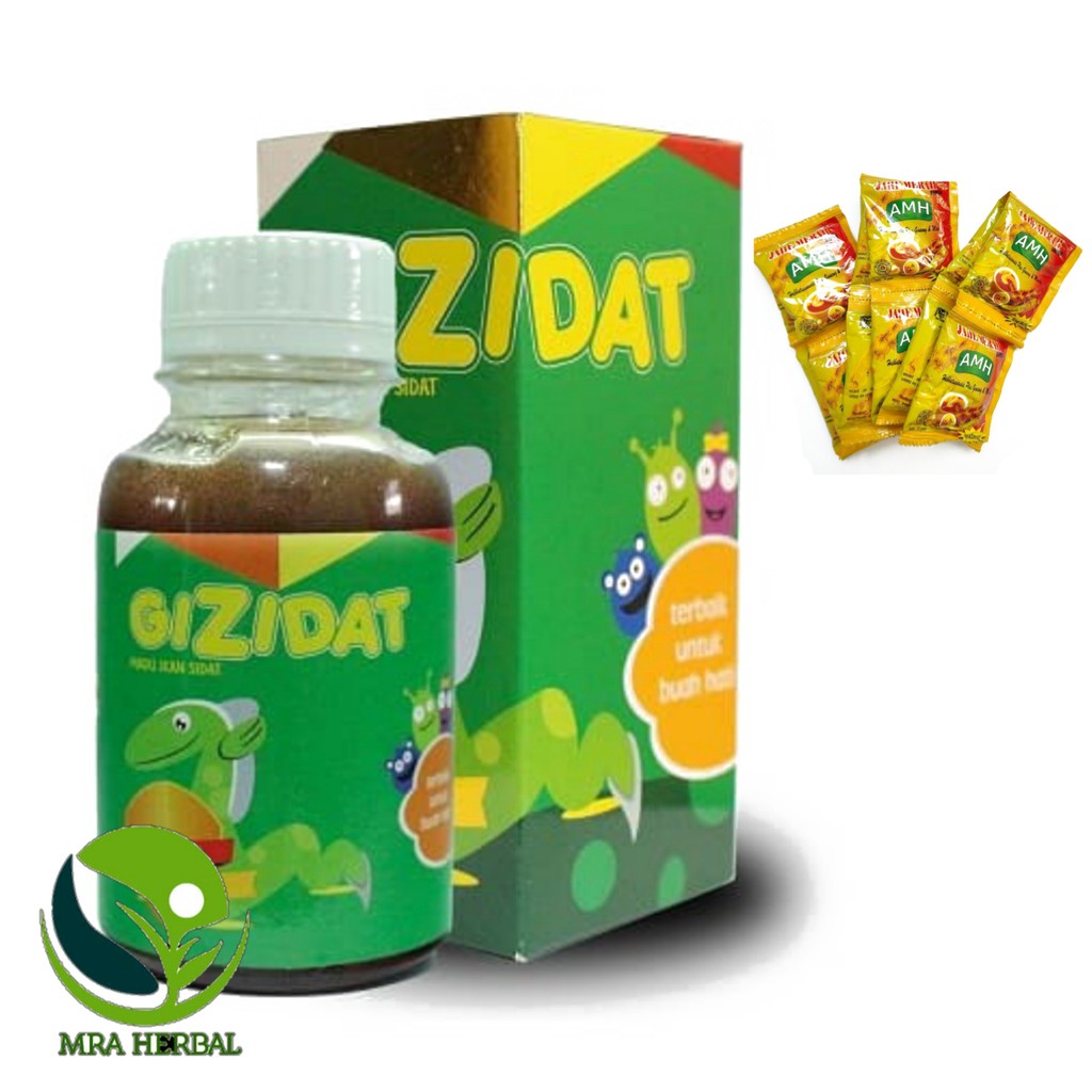 

MH GIZIDAT Madu Ikan Sidat Madu Anak 130 ml ORIGINAL Free Jahe AMH 1 Renceng