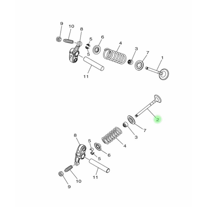 VALVE PAYUNG KLEP EX MIO M3 S Z FINO 125 XRIDE SOUL GT 125 FAZZIO GRAND FILANO ASLI ORI YAMAHA 2PH E2121 10