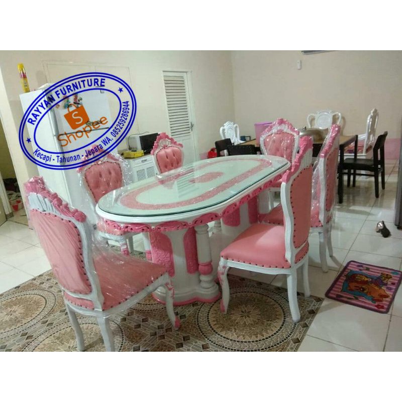 set kursi makan jambu gendong)set kursi makan ukir jepara