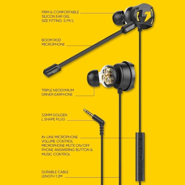 Armaggeddon WASP-7 PRO 3D Gaming Earphones with Triple Neodymium Drive - Wasp 5