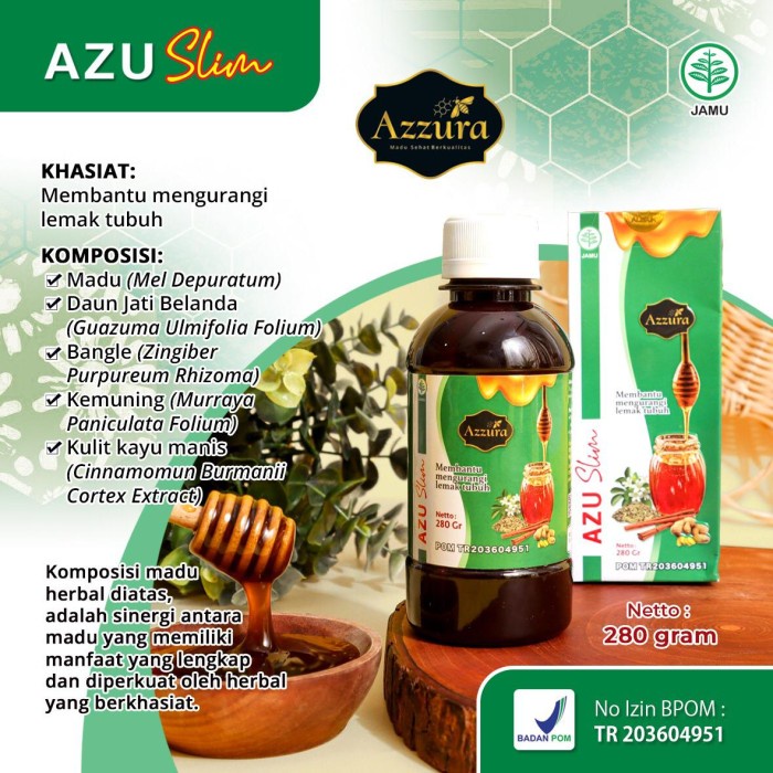 MADU AZUSLIM MADU DIET PELANGSING SLIMMING DETOXLIM MADU ASLI 100% PRODUK TERBAIK
