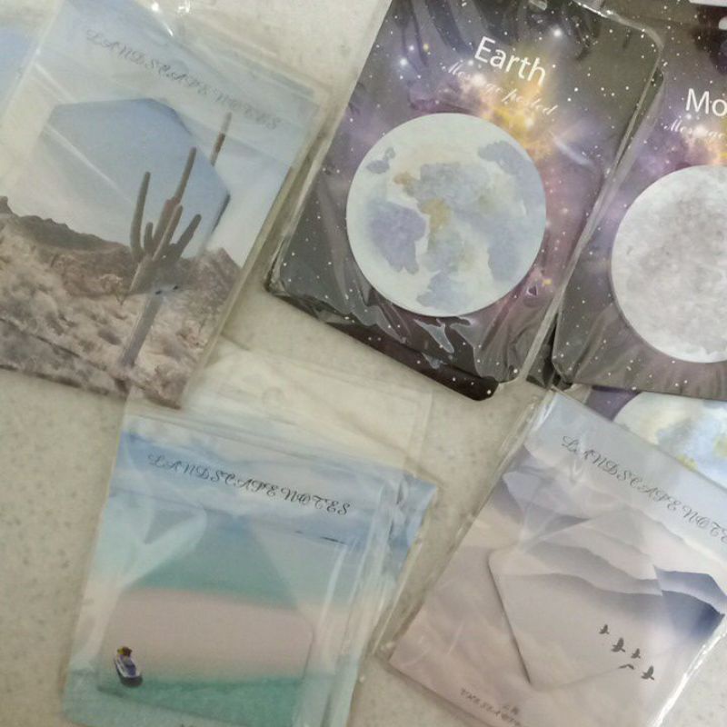 

STICKY NOTES PLANET LANDSCAPE MURAH ESTETIK