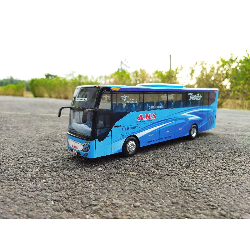(Costom Livery) Bus ANS Patriot morodadi prima versi miniatur bus skala 1:43 full interior buatan AU