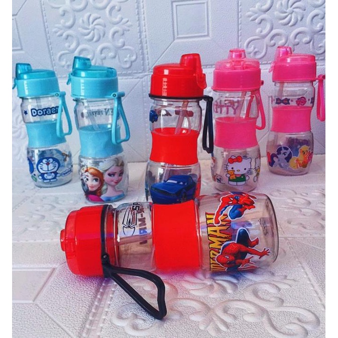 BOTOL MINUM ANAK SEDOTAN BPA FREE KARAKTER 400 ML