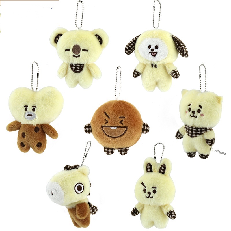 Charm Tas KPOP BTS 10cm TATA COOKY CHIMMY KOYA SHOOKY MANG RJ Liontin Gantungan Kunci Mewah