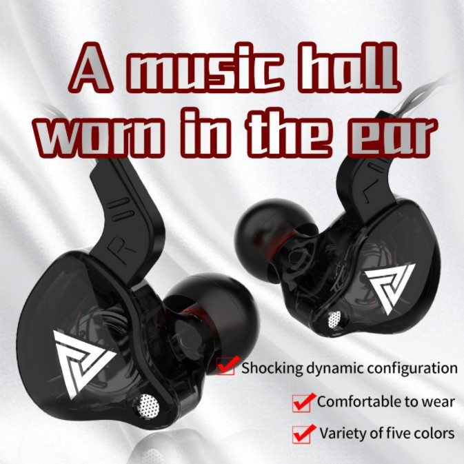 QKZ AK6 With Mic Earphone Wired Earphones Original Gaming Earphones Super Bass Headset Headphones