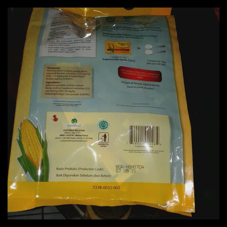 

Tropicana Slim Classic (Isi 160) Gula Pemanis Rendah Kalori Termurah