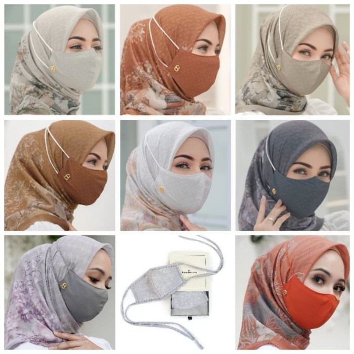 MASKER BUTTONSCARVES EVERYDAY MONOGRAM PADDED MASK