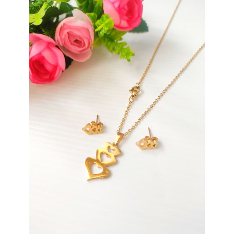 Kalung Set Anting Titanium Import8