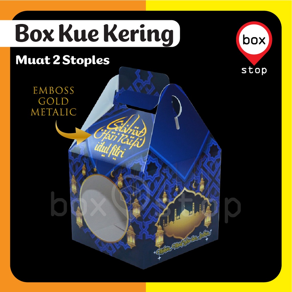

Dus Kotak Box Kue Kering Lebaran Idul Fitri - Isi 2 Toples BL-2 (BIRU) (5 pcs)