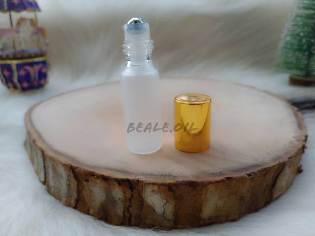 GOLD Botol Kaca Rollon Clear Frosted 5ml Botol Roll on Roller frozen