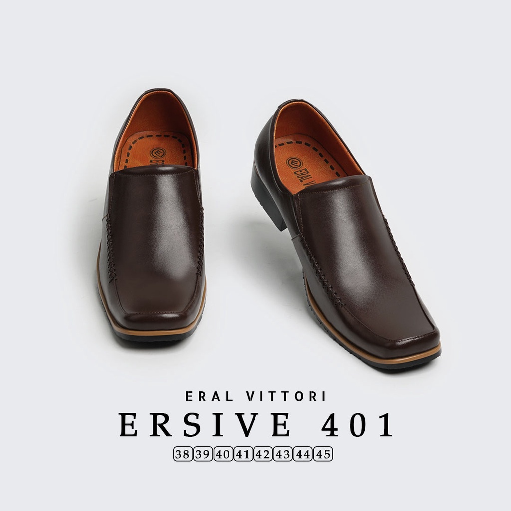 Eral Vittori - Ersive 401 Sepatu Kulit Pria Pantofel Formal