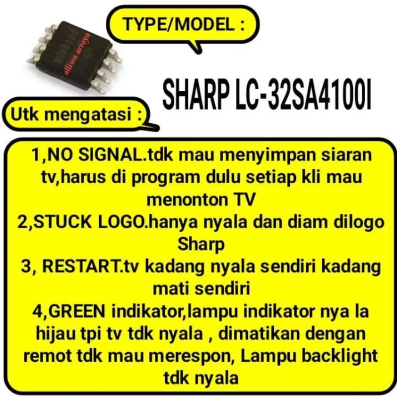 ic memory eprom TV SHARP LC-32SA4100I LC-32SA41001