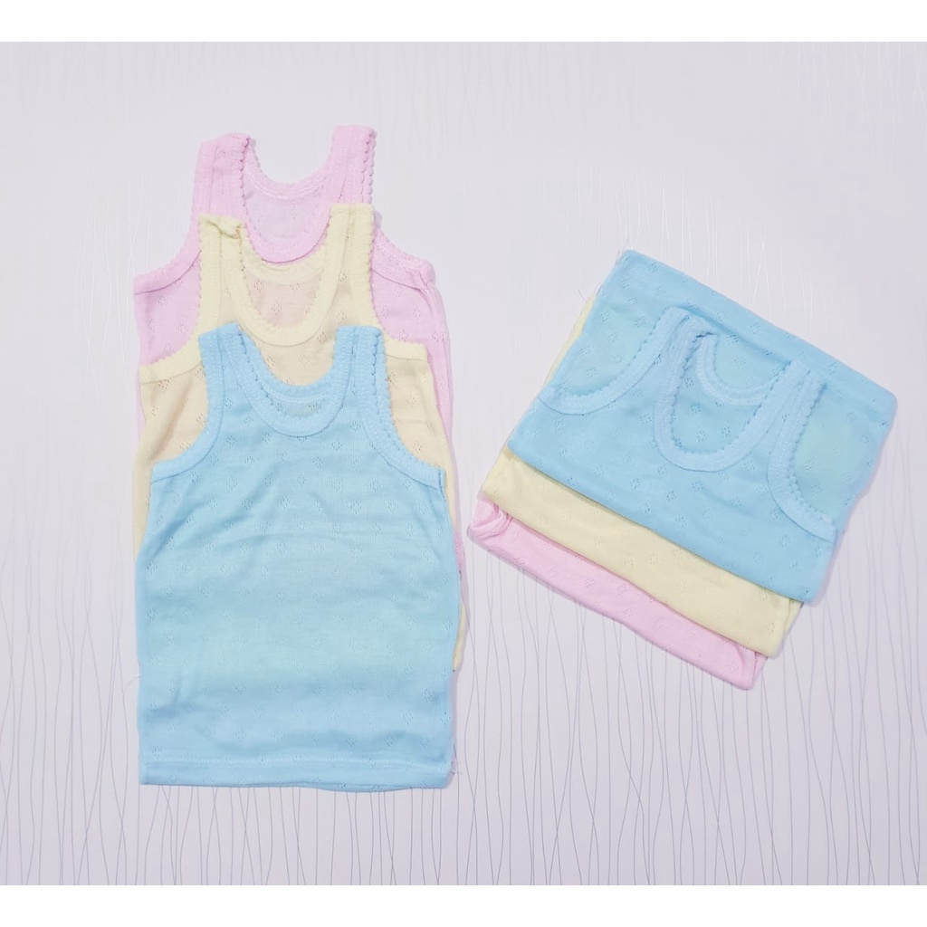 6  pcs singlet bayi newborn baju baby gracia 1/2 lusin kaos dalam bayi kaos kutung bayi polos