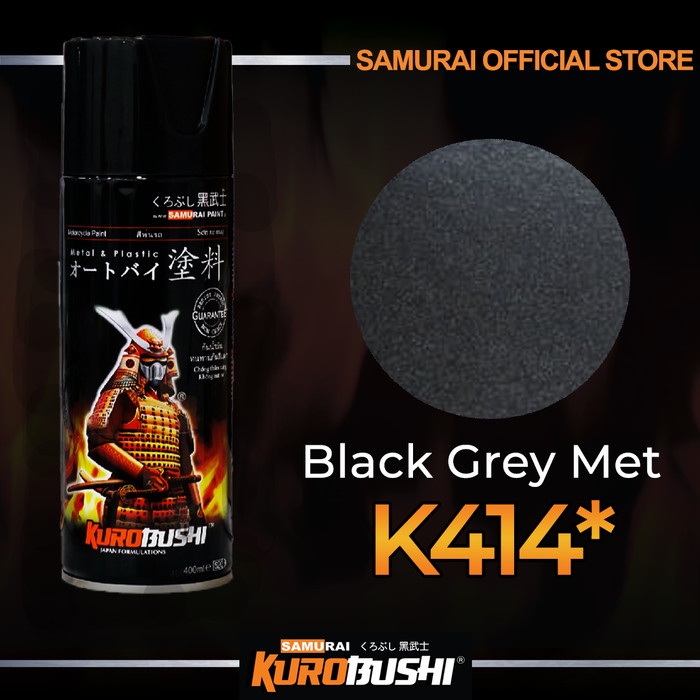 Samurai Paint Kawasaki Black Grey Met K414 Abu-abu Hitam Metalik #K414