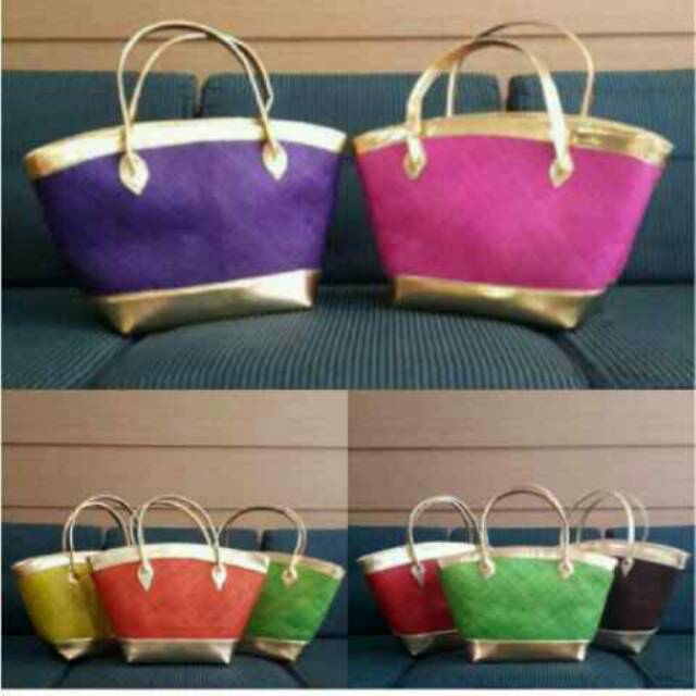 Tas pandan tikar emas