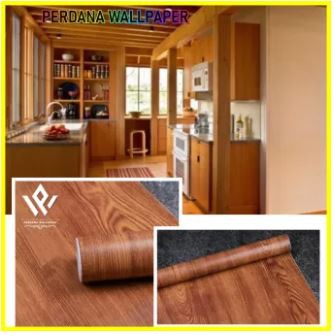 WALLPAPER STIKER DINDING MOTIF KAYU TUA POLOS | ANTI AIR | WALPAPER DINDING KAMAR | +-5 M