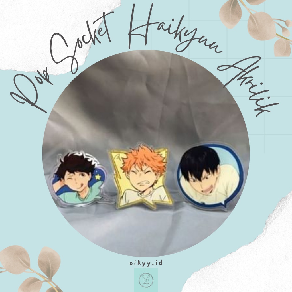 Popsocket/griptok acrylic anime haikyuu fanmerch