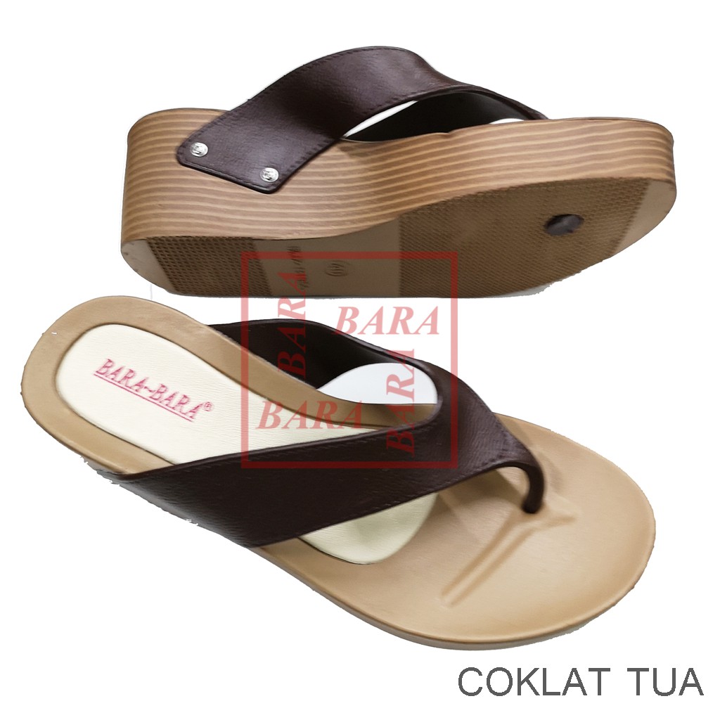 Bara~Bara Sandal Jepit Wedges Jelly Karet Wanita MJZB1955JPL (AW4)-3