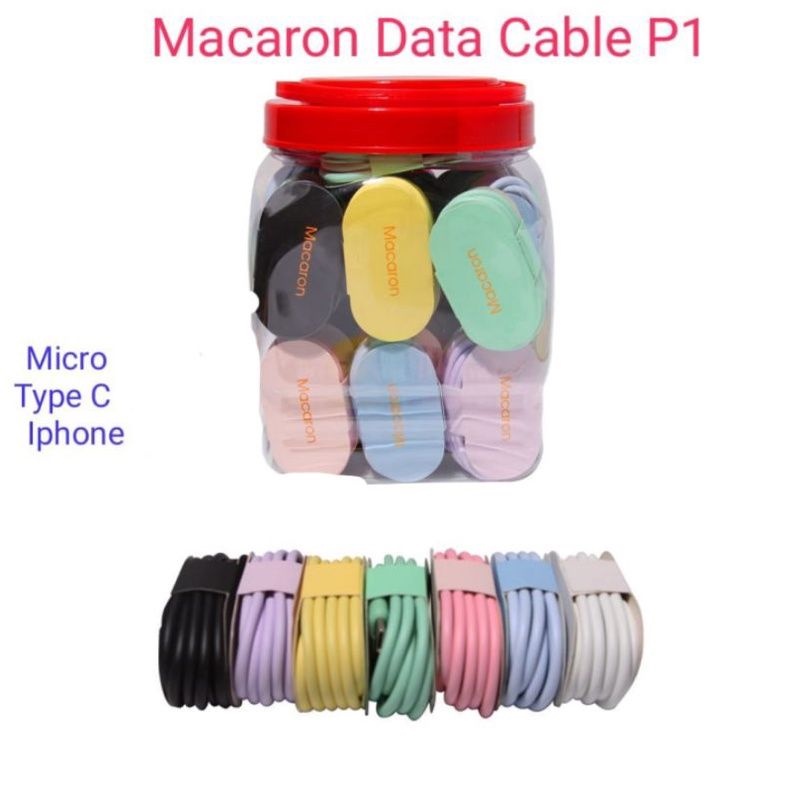 kabel Data MACORON Data cable P1 Support Fast Charging (WARNA RANDOM)