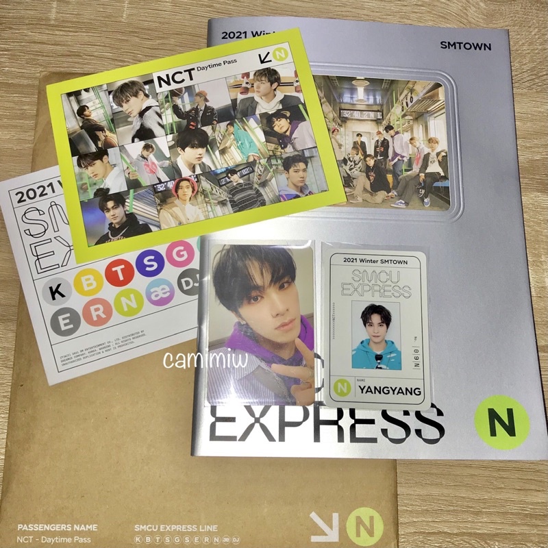 smcu express winter album day time ver smtown unsealed album only xiaojun photocard pc yangyang pass