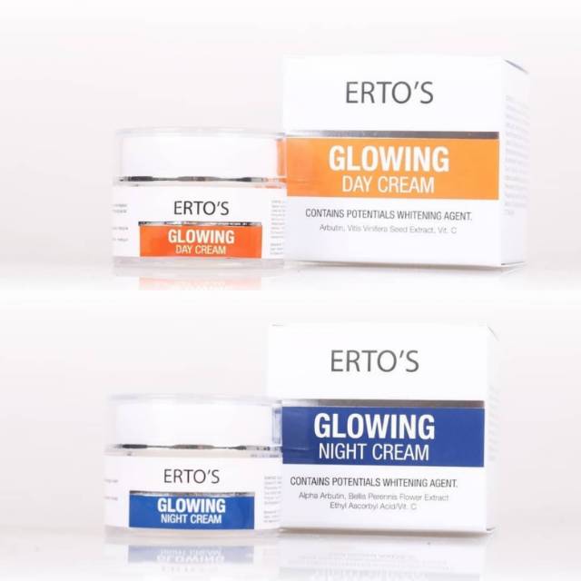 ERTOS PAKET GLOWING (DAY CREAM & NIGHT CREAM) BPOM