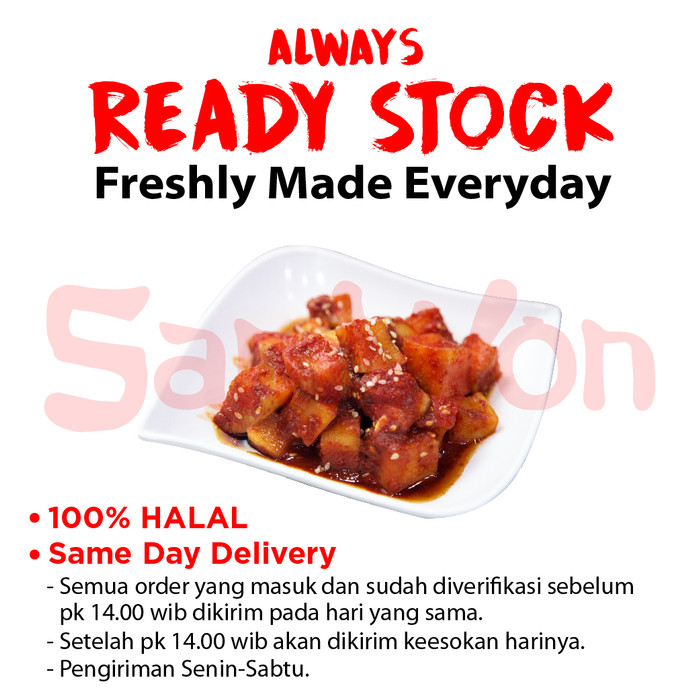 

FRESH STOK KIMCHI LOBAK FRESH 500GR SAMWON MAKANAN KOREA