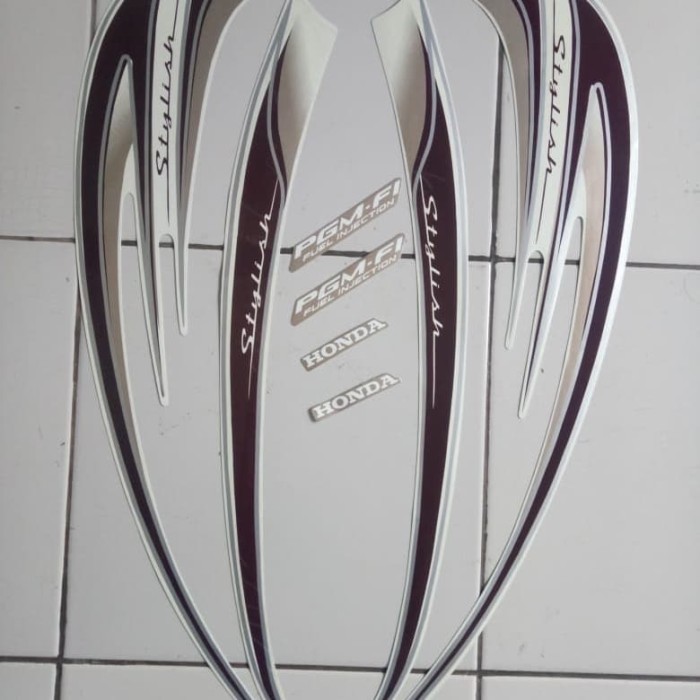 stiker striping Honda Scoopy stylish 2014 putih