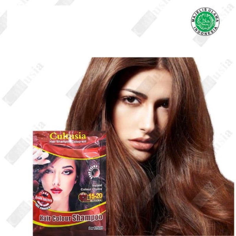 Shampo Cultusia | Cat Rambut Black / Dark Brown