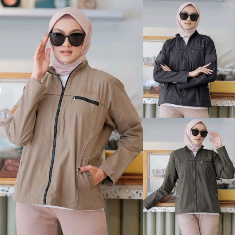 Jaket Wanita Cotton Canvas Sueding Elzanteri