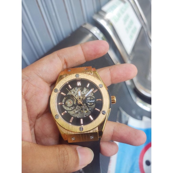 jam tangan parlent geneva gold