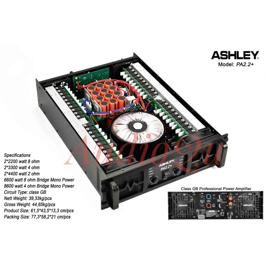 Power Amplifier Ashley PA 2.2+ / PA2.2+/ PA 2.2 Plus Class GB Original