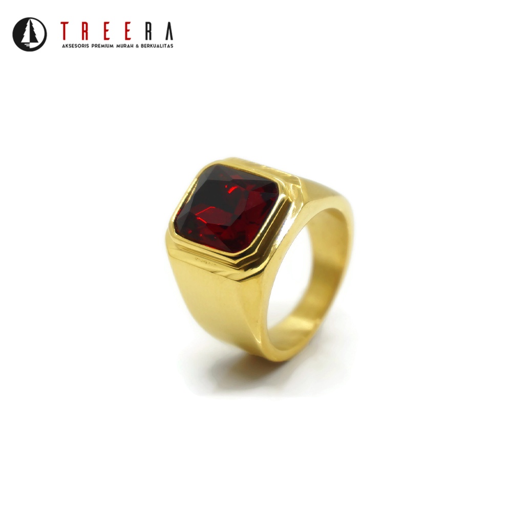 Treera - Cincin Titanium Pria Keren Anti Karatan Dan Luntur