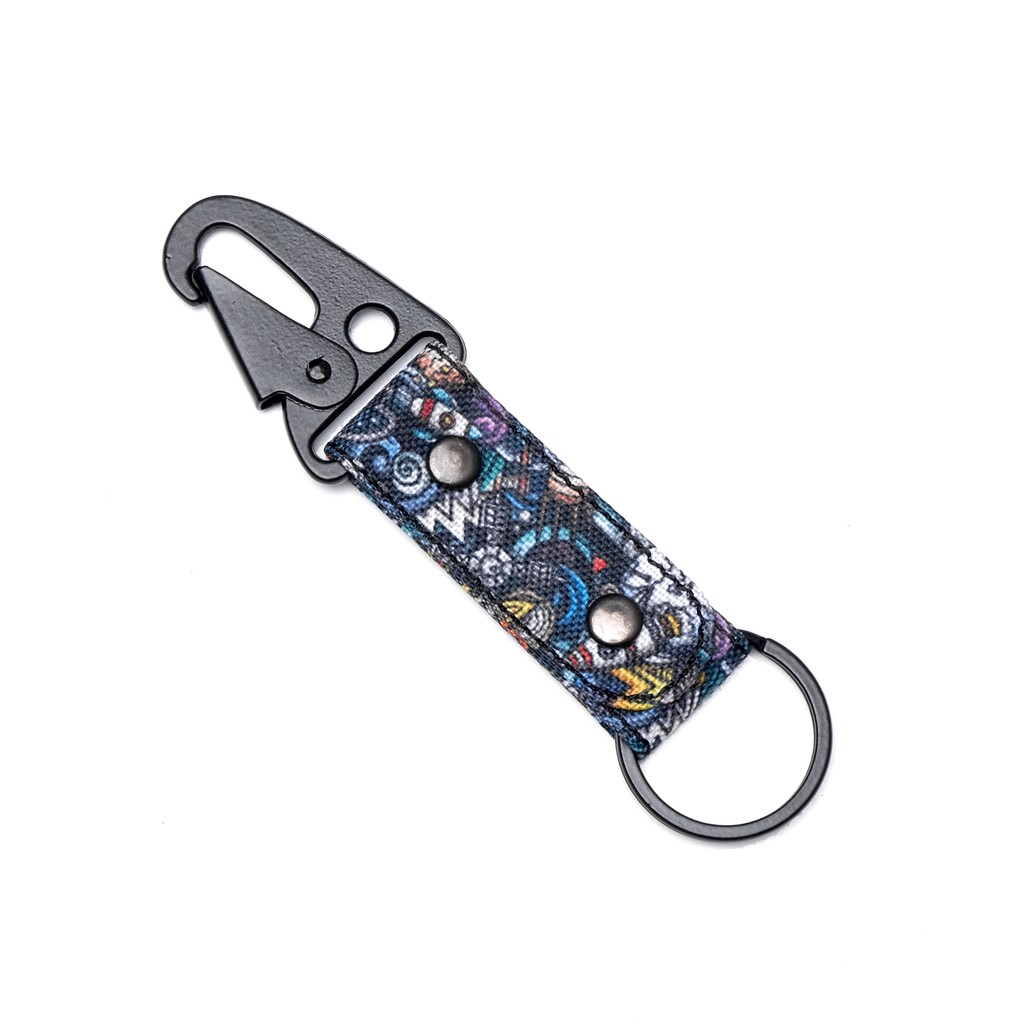 gantungan kunci carabiner kain motif - snaphook keychain - NKC221