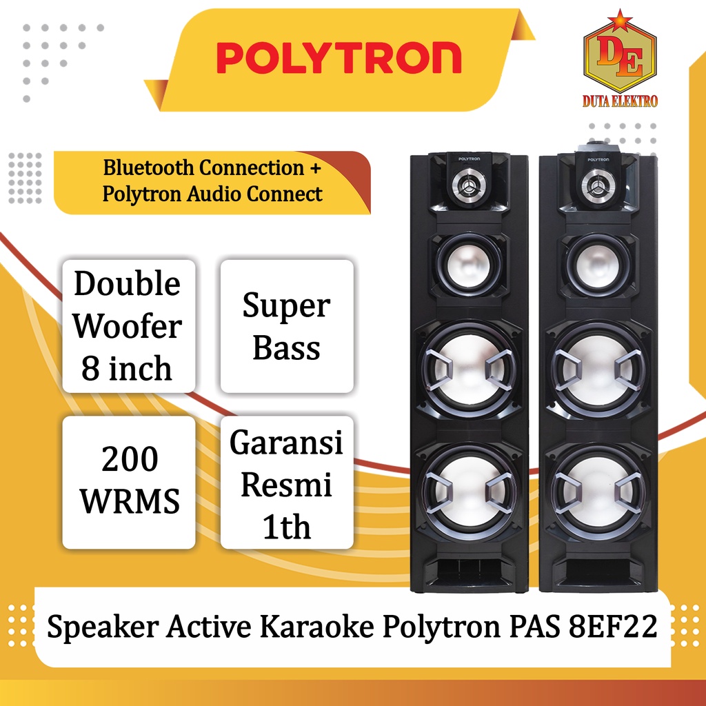 Speaker Active Polytron PAS 8EF22 Karaoke
