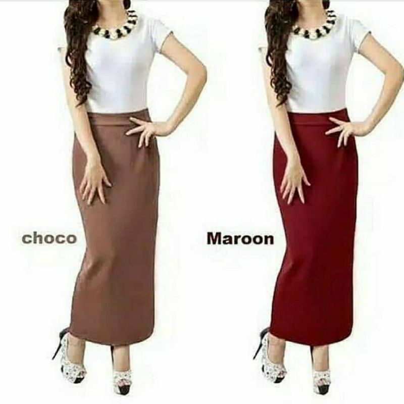 ROK SEPAN SCUBA PREMIUM/ROK WANITA UNTUK KERJA/UNTUK REMAJA-5