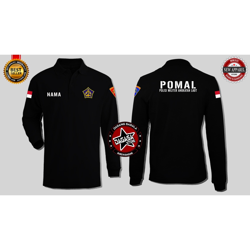 KAOS POLO POMAL POLISI MILITER LENGAN PANJANG