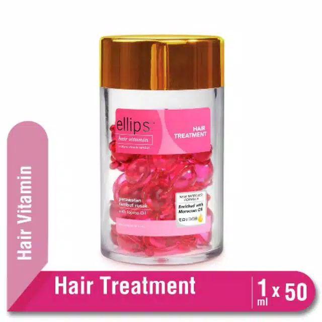 Nama - Ellips Hair Vitamin (dengan Moroccan Oil) Kemasan Botol 50 kapsul 1 ml