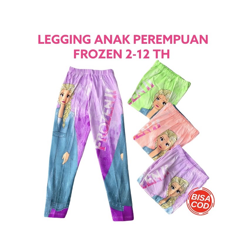 Celana Legging Anak Perempuan Frozen Leging Anak Bayi Perempuan Frozen Celana Panjang Anak Bayi Perempuan Katun Murah