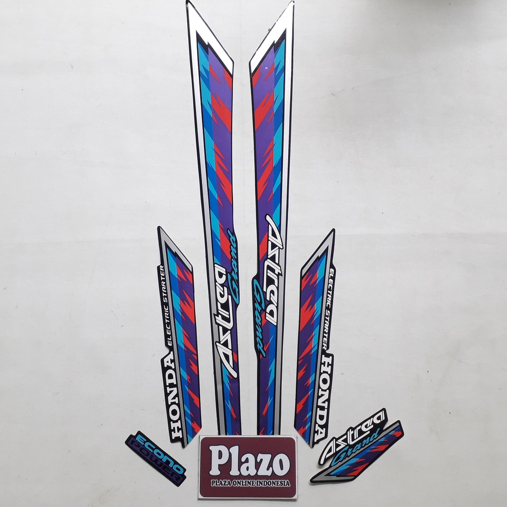stiker lis striping body motor honda astrea grand 93 le biru-merah