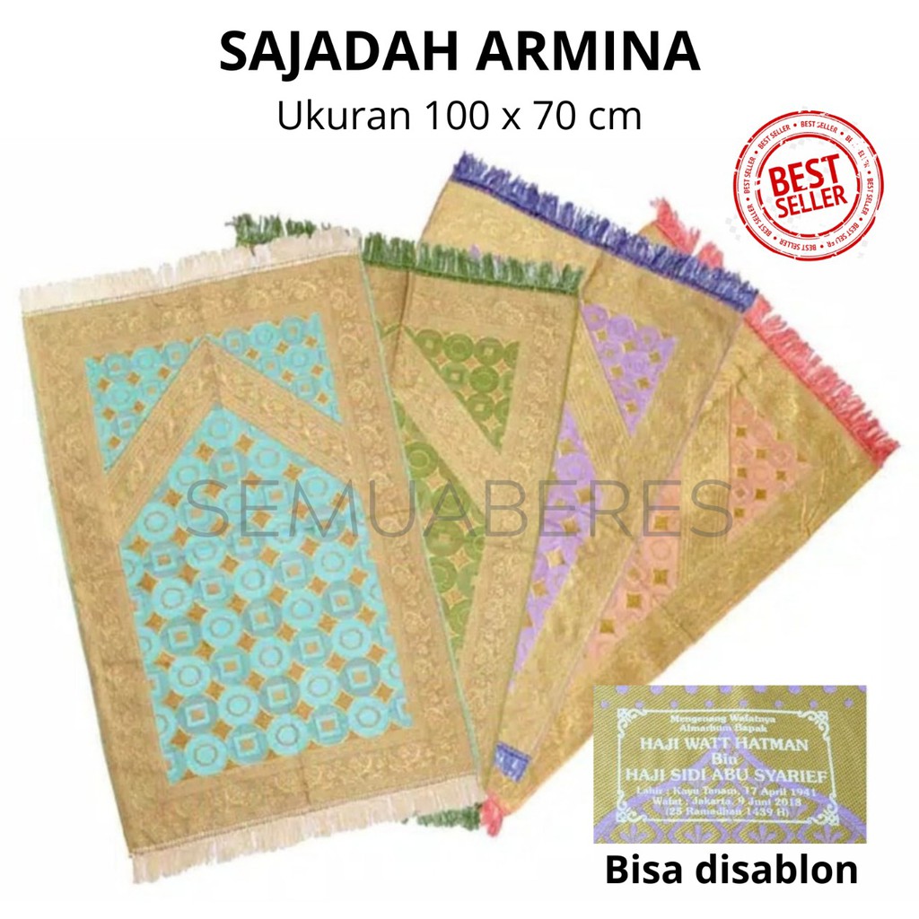 Sablon  Sajadah ARMINA Dewasa Ukuran 110 x 70 cm [100pcs]