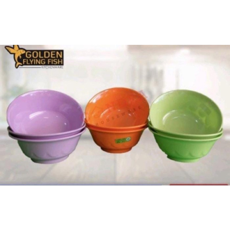 MANGKOK CANTIK PLASTIK MELAMIN GOLDEN FLYING FISH