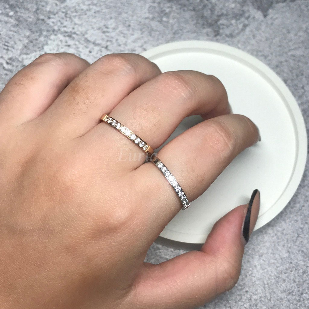BY EURIA - CINCIN TITANIUM WANITA FASHION KOREA "ELINA"