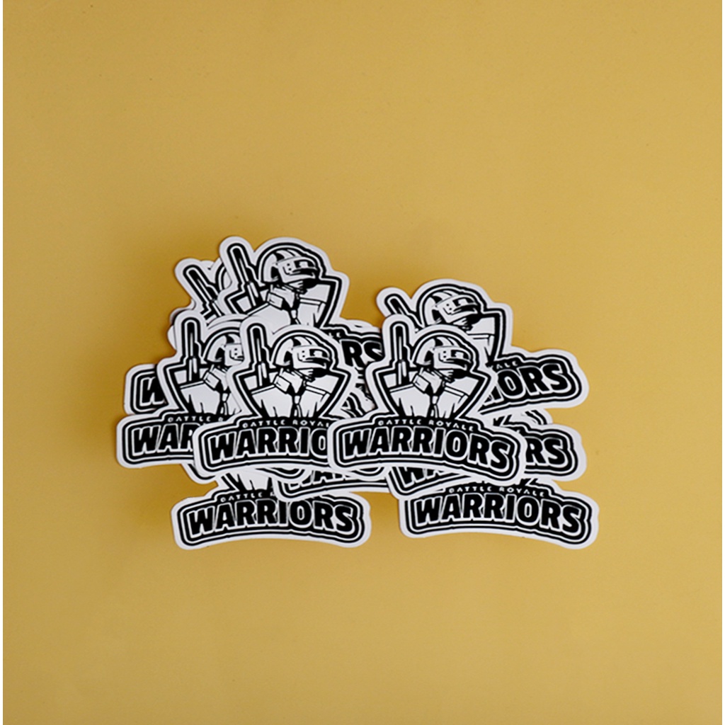 STIKER GRAFTAC - WARRIORS - STIKER AESTHETIC LAPTOP, AKSESORIS HP, ANTI AIR, MOTIF,HELM.