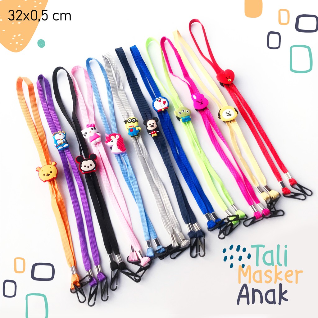 HOW.R.U | Kalung Masker / Strap Mask /Tali Gantungan Motif Karakter Lucu untuk Anak