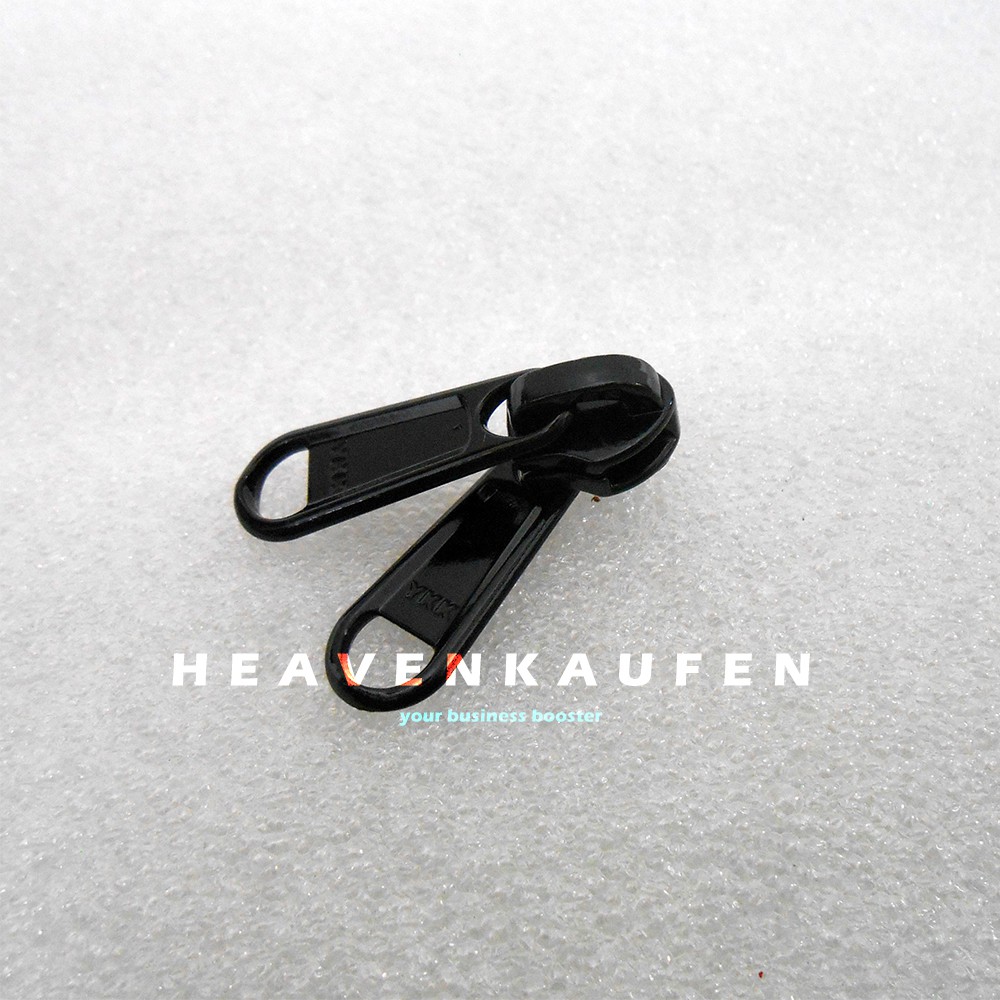 Kepala Resleting / Kepala Zipper YKK Dobel Double Ganda Dua Kepala No 5 Warna Hitam Panjang