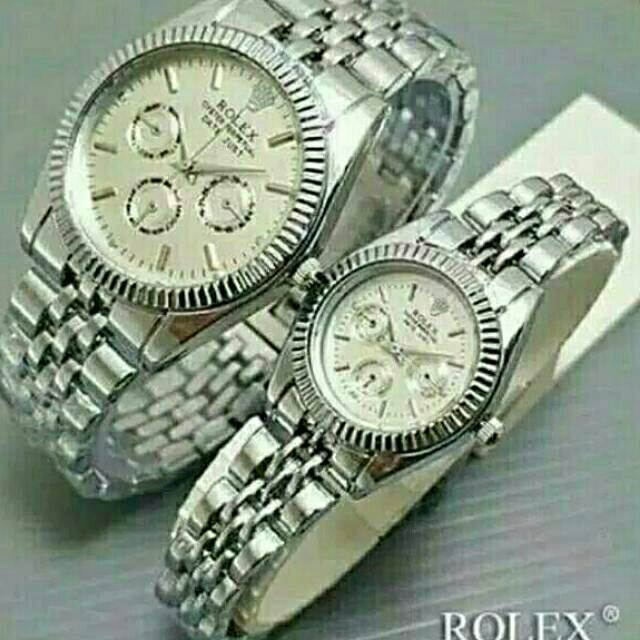 Jam Tangan Couple Rolex Kobinasi Strap Rantai