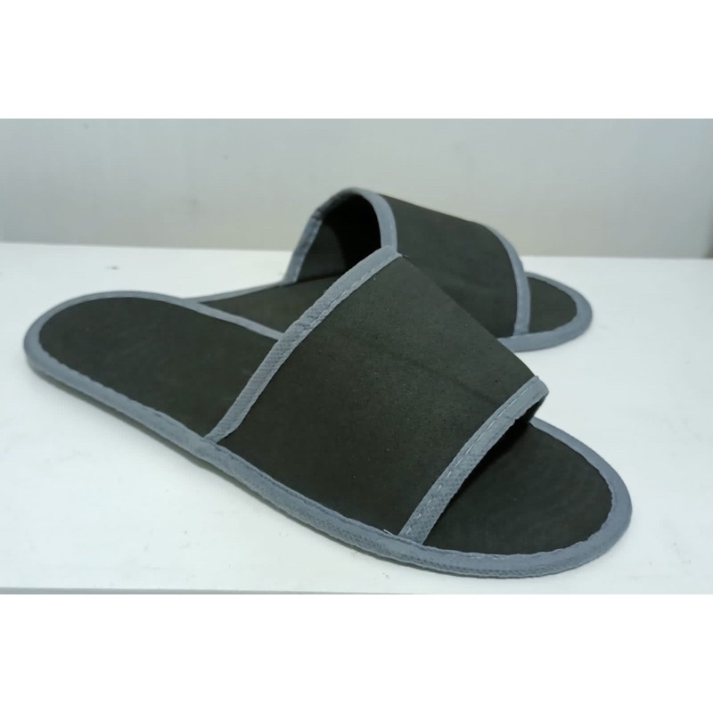 ( COD ) SANDAL SENDAL HOTEL MURAH-Hitam Abu
