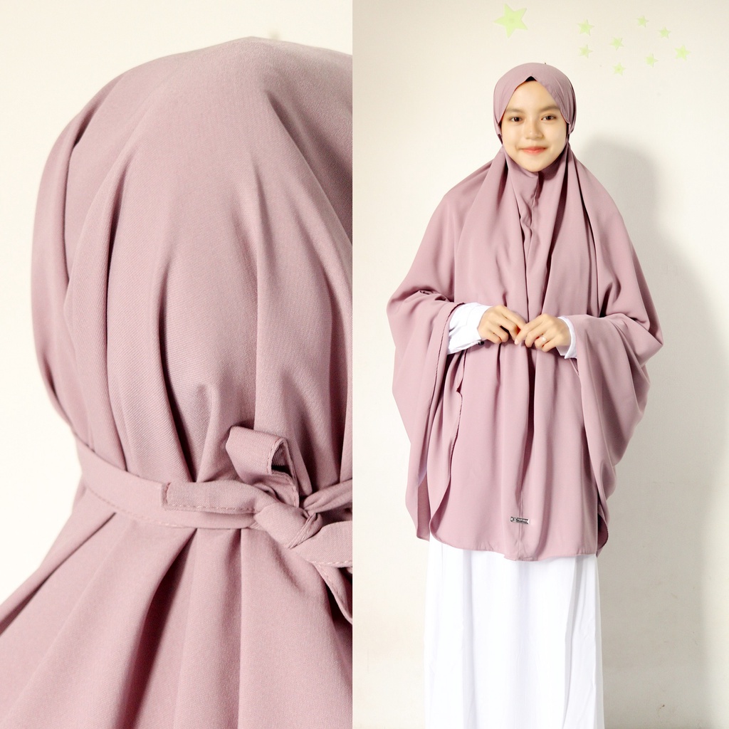 Khimar Tali Non Pad Woolpeach Lux By Yufina